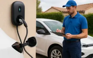 Installation borne de recharge Gigean