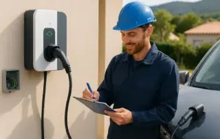 Installation borne de recharge Mireval